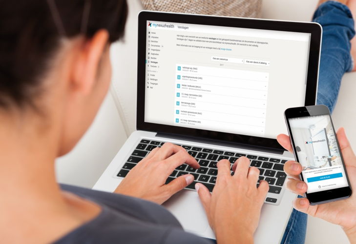 Inschrijven met de app mynexuzhealth ©  UZ Leuven