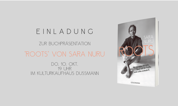 Sara Nuru - exklusive Buchpremiere von "Roots" am 10. Oktober 2019