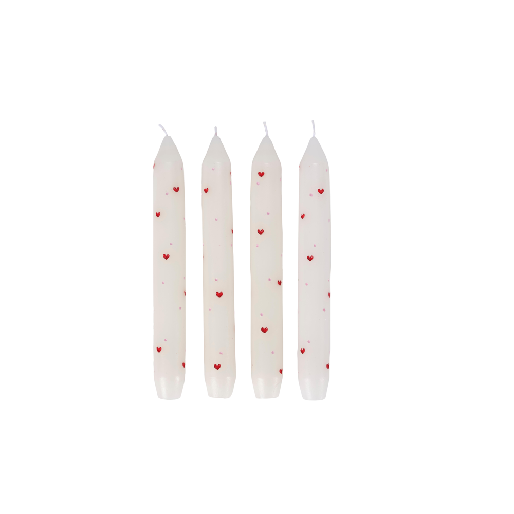 AMORE S/4 CANDLES WHITE_D2.5x20CM_WAX_€11,95 