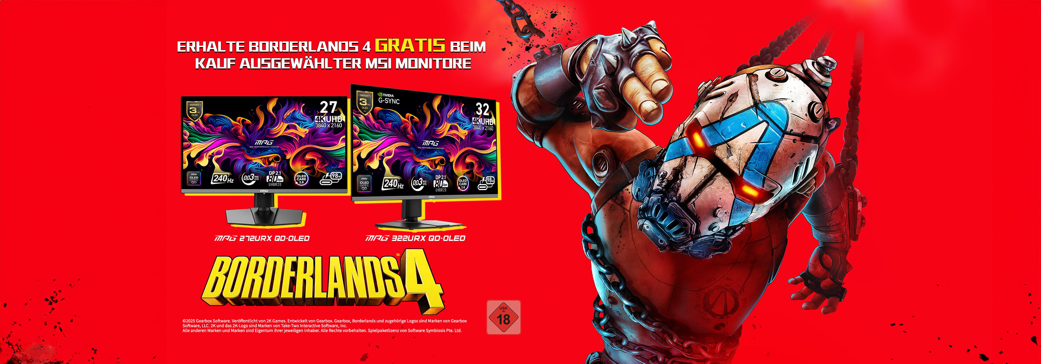 MSI startet exklusive Monitor-Promotion zum Launch von Borderlands® 4