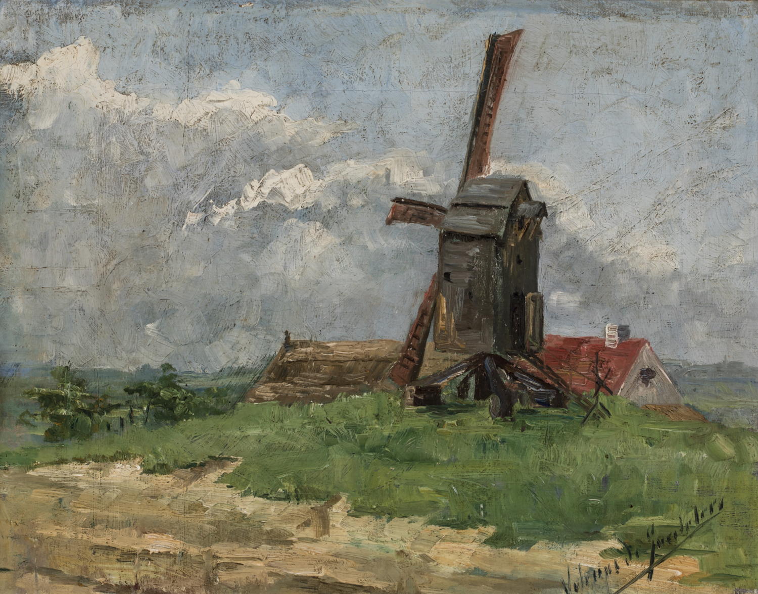 Molen in Latem (1893). Valerius De Saedeleer (Aalst 1867-Leupegem 1941). Latemse school. Coll. stedelijk museum Aalst 