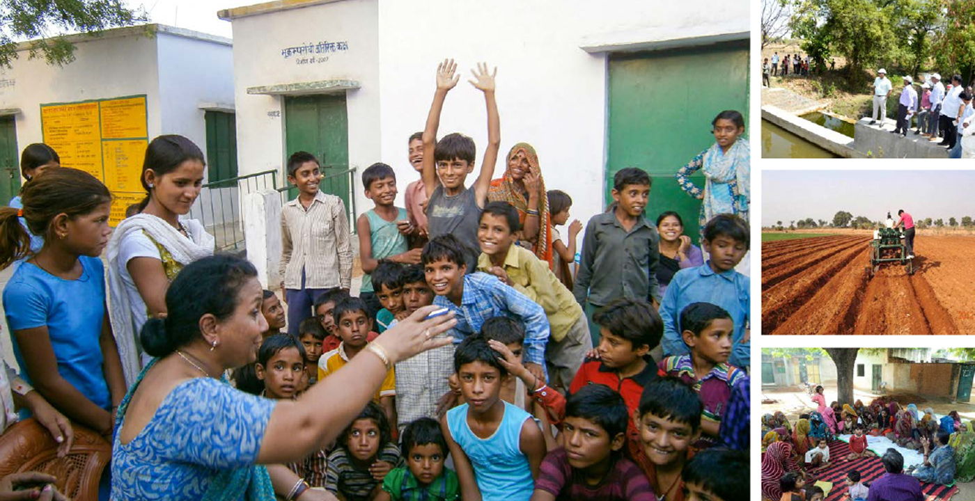 Range of activities at the Parasai-Sindh watershed, Jhansi, India. This project is supported by Coca-Cola India Foundation as part of its CSR activity.