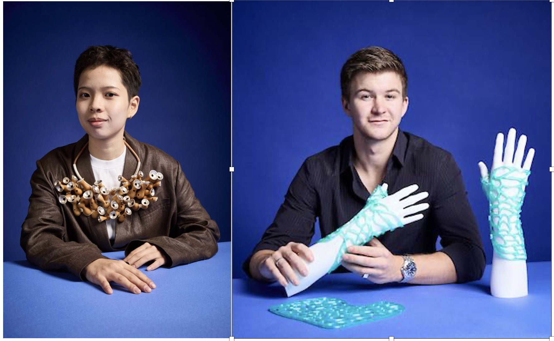 Above from left: Duoduo Lin, Winner of Hannah Martin New Rebel Prize; Jake Inglis, Winner of BDC New Designer of the Year 2025
