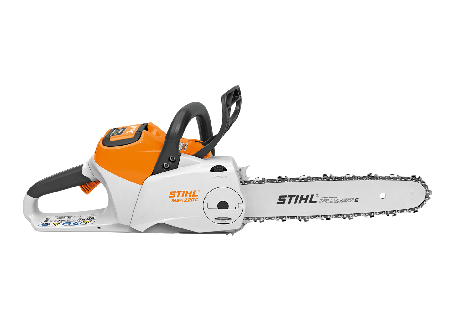 La puissante MSA 220 C-B est le nouveau modèle haut de gamme des tronçonneuses sur batterie STIHL. Équipée d’un dispositif de coupe avec une chaîne entièrement à dents douces, la nouvelle machine convainc par sa performance de coupe et son autonomie.
