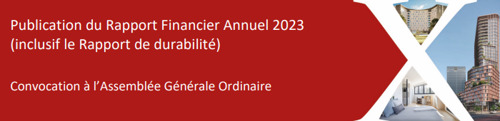 Publication du Rapport Financier Annuel 2023 (inclusif le Rapport de durabilité)
