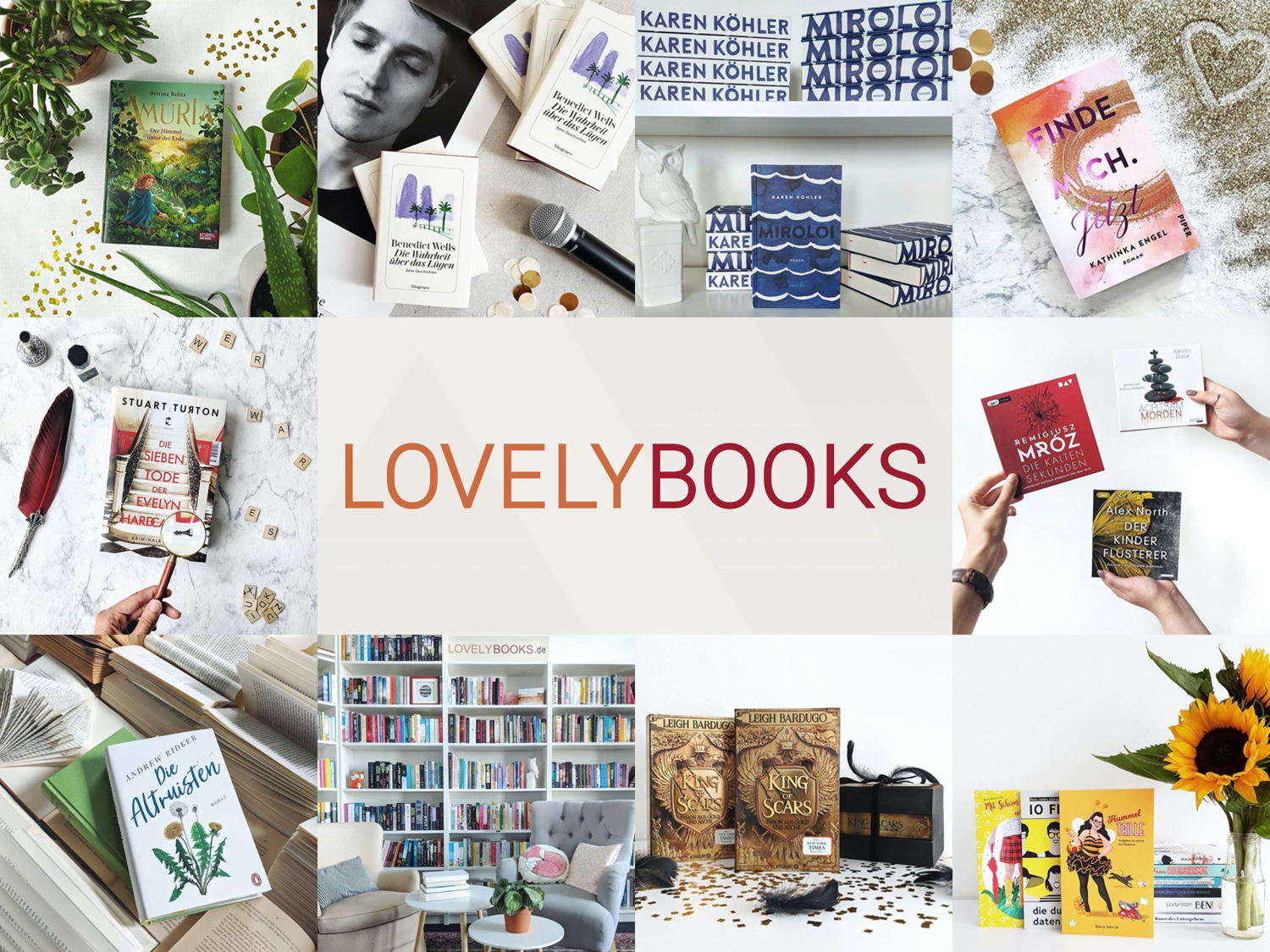 1,9 Millionen Buchliebhaber*innen tauschen monatlich auf
www.lovelybooks.de Lesetipps aus
