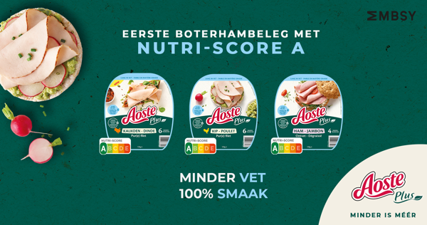 Belgische primeur: ‘Aoste Plus’ eerste boterhambeleg met Nutri-Score A