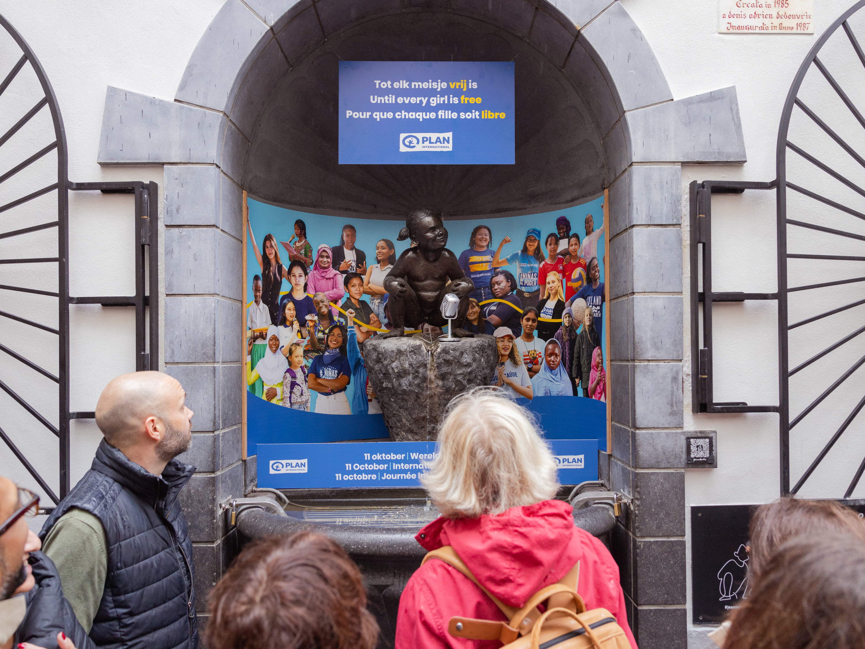 Jeanneke-Pis spreekt zich uit voor meisjesrechten
