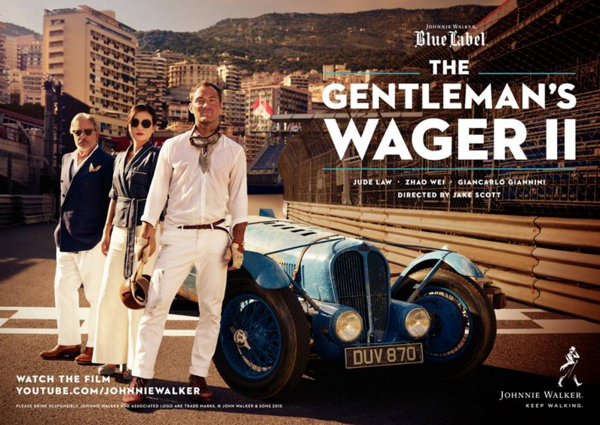 Johnnie Walker Blue Label dévoile le film "The Gentleman’s Wager II" avec Jude Law