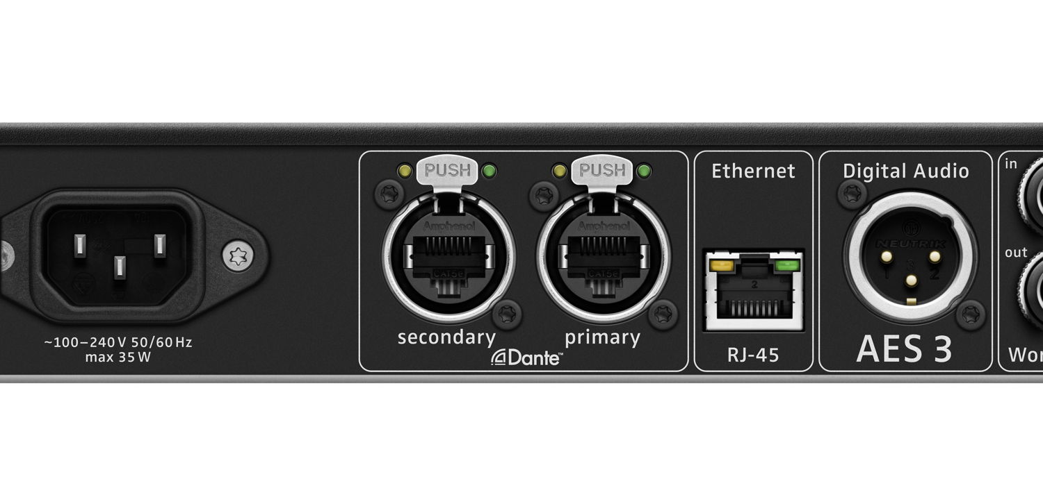 The EM 6000 DANTE is now fitted with an additional secondary Dante port. 
