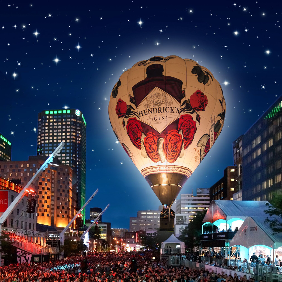 HENDRICK’S GIN PRESENTS AN UNUSUAL AND WHIMSICAL DUET OF SOAR AND SCORE AS ITS RECORD BREAKING E.L.E.V.A.T.U.M. LIGHTS UP THE SKIES AT THE 40th FESTIVAL INTERNATIONAL DE JAZZ DE MONTRÉAL