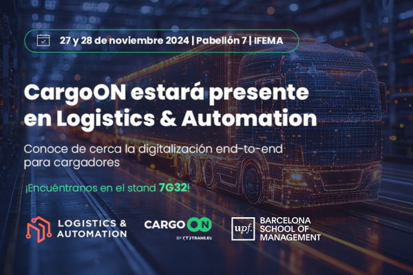 Visita a CargoON en el stand 7G32 de la feria Logistics & Automation 2024