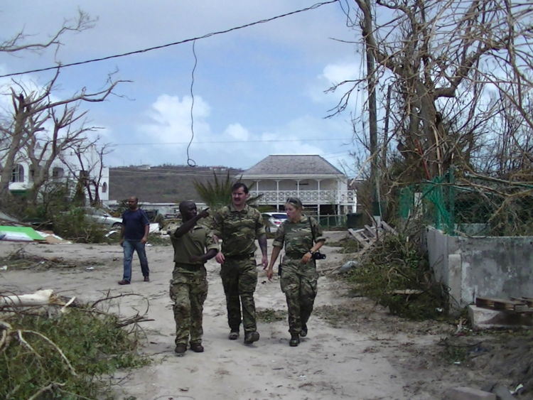 The British military have arrived on the territory of Anguilla. © Sky News