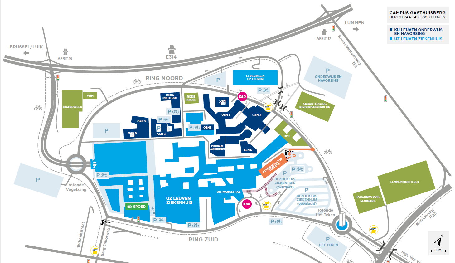 UZ Leuven routeplan
