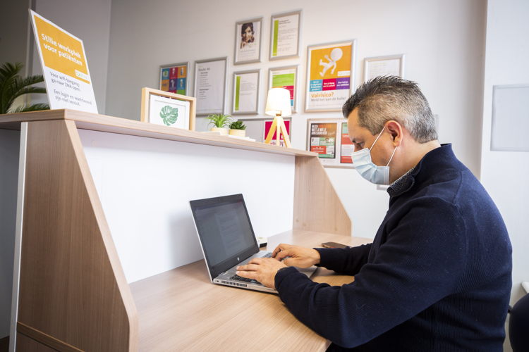 Werkplek voor 
 melanoompatiënten in ZNA Middelheim.