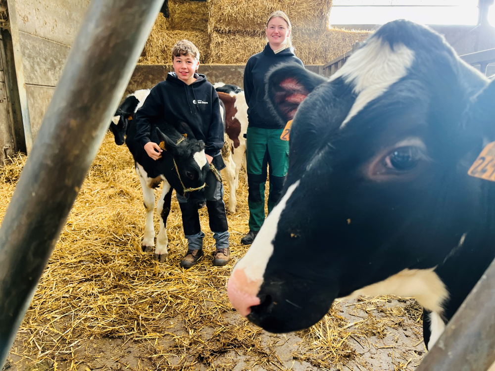 leerlingen College ten Doorn op de schoolhoeve (© College ten Doorn)