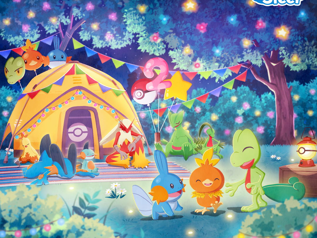Pokémon Sleep fête ses deux ans avec l’arrivée de Pokémon adorés des fans et découverts pour la première fois à Hoenn