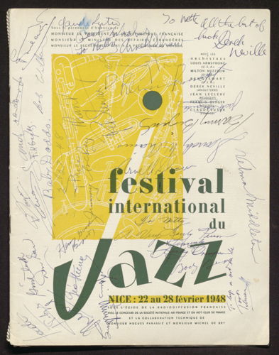 Programme du Festival international de jazz de Nice, 1948 © KBR