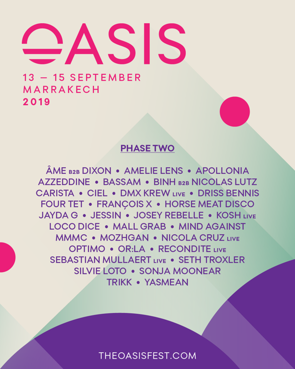 OASIS FESTIVAL ADDS SETH TROXLER, AMELIE LENS, RECONDITE AND MANY MORE