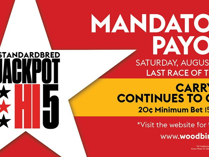 Woodbine Mohawk Park offering Hi-5 Mandatory Payout Saturday