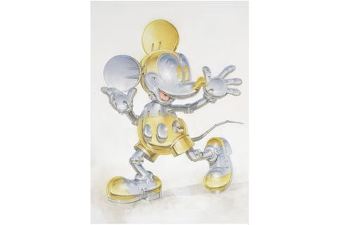 Hajime Sorayama x Disney Mickey Mouse Now Future Digital Mirror Print 
