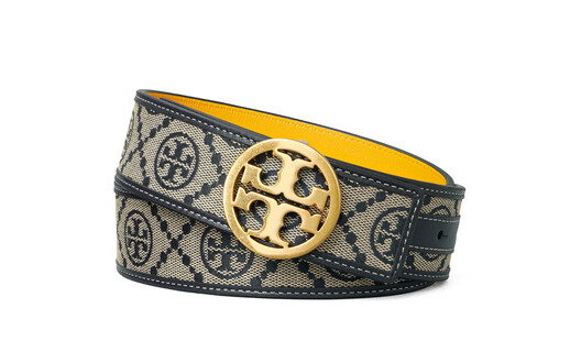 TB T MONOGRAM JAQCUAR D BELT IN NAVY