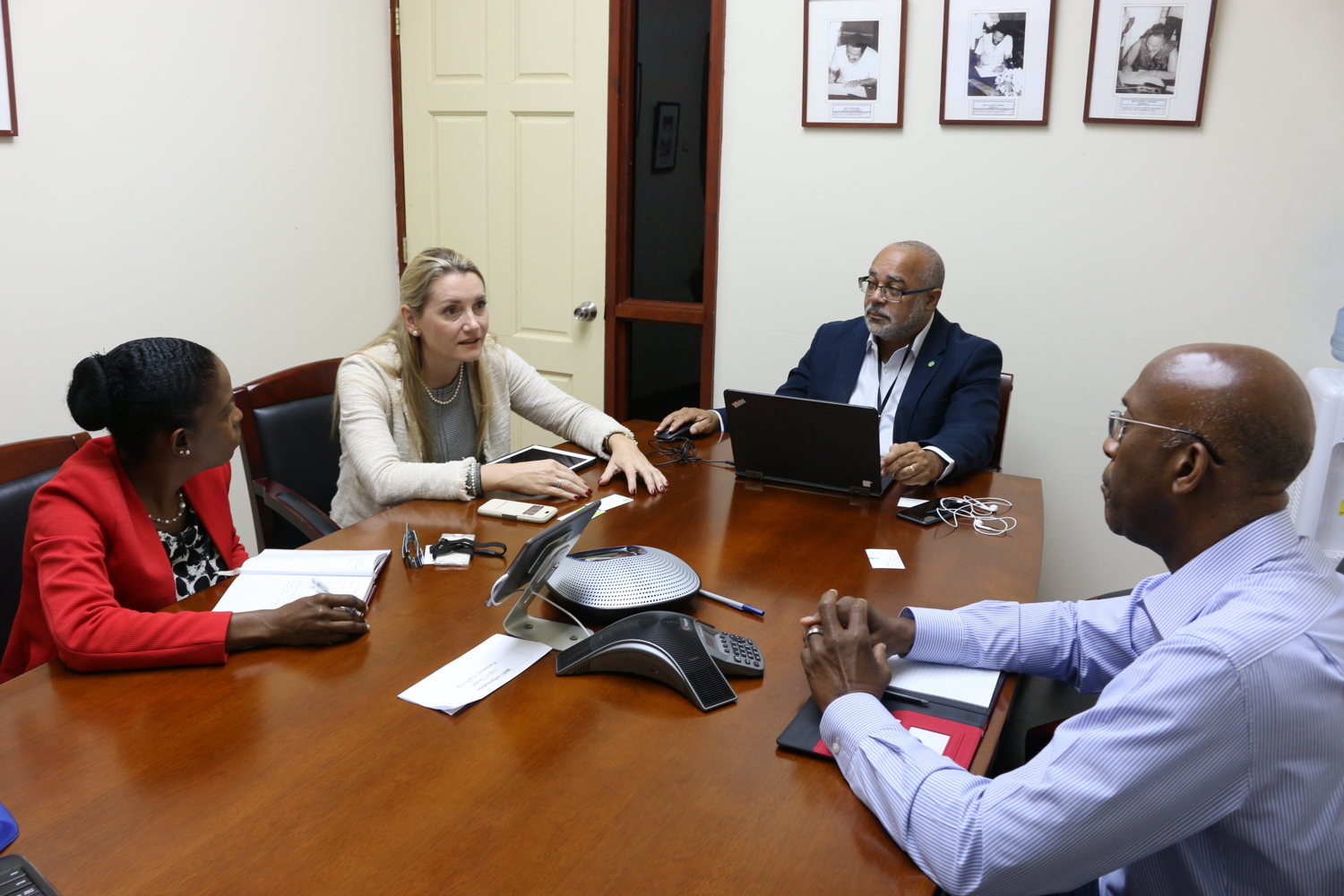 H. E. Ms. Liesbeth Mol, Regional Envoy of the Kingdom of the Netherlands to the Caribbean, addresses the gathering.