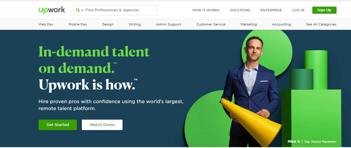 Upwork is a great place to make strong professional connections. Photo: upwork.com Upwork is a great place to make strong professional connections. Photo: upwork.com