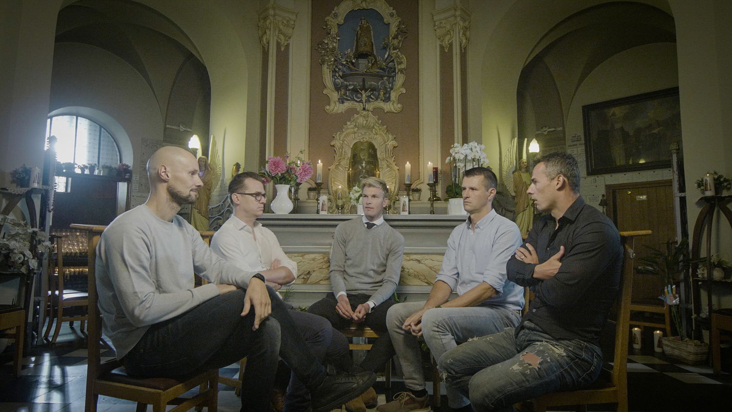 Aflevering 3: Tom Boonen, Nick Nuyens, Ruben Van Gucht, Staf Scheirlinckx, Bjorn Leukemans - (c) Deklat Binnen