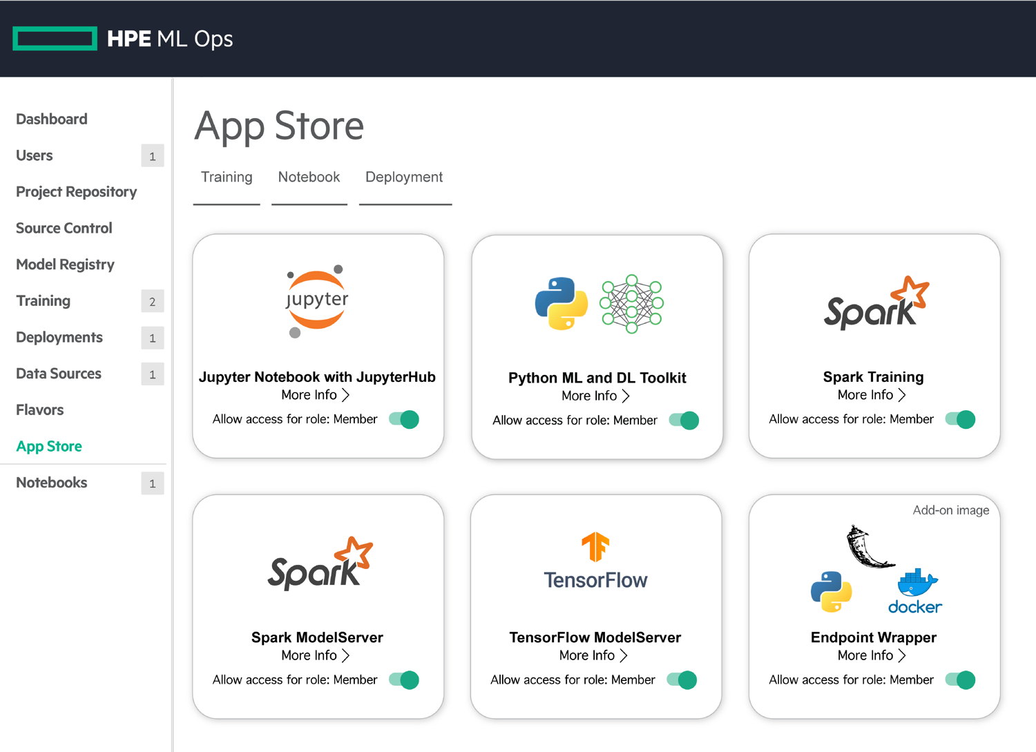 HPE ML Ops_App store