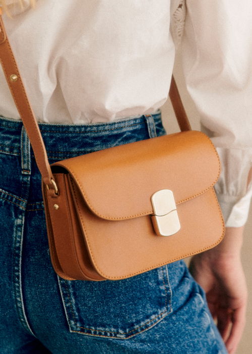 Sézane - Sac Mini Milo - Miel lisse - 335€