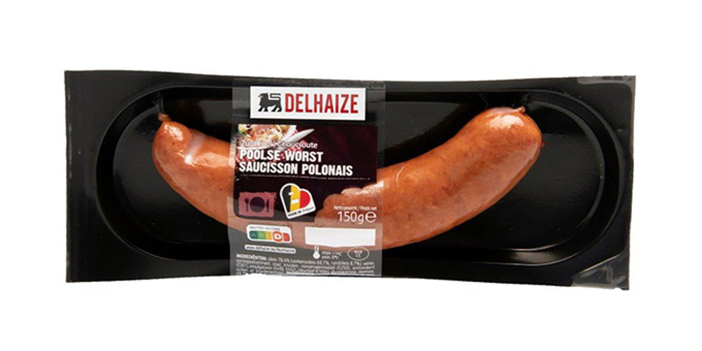 Delhaize demande à ses clients d’être particulièrement attentifs à l’étiquette de l’article « Delhaize Saucisson polonais 150 g » ayant pour date limite de consommation le 12/11/2019.