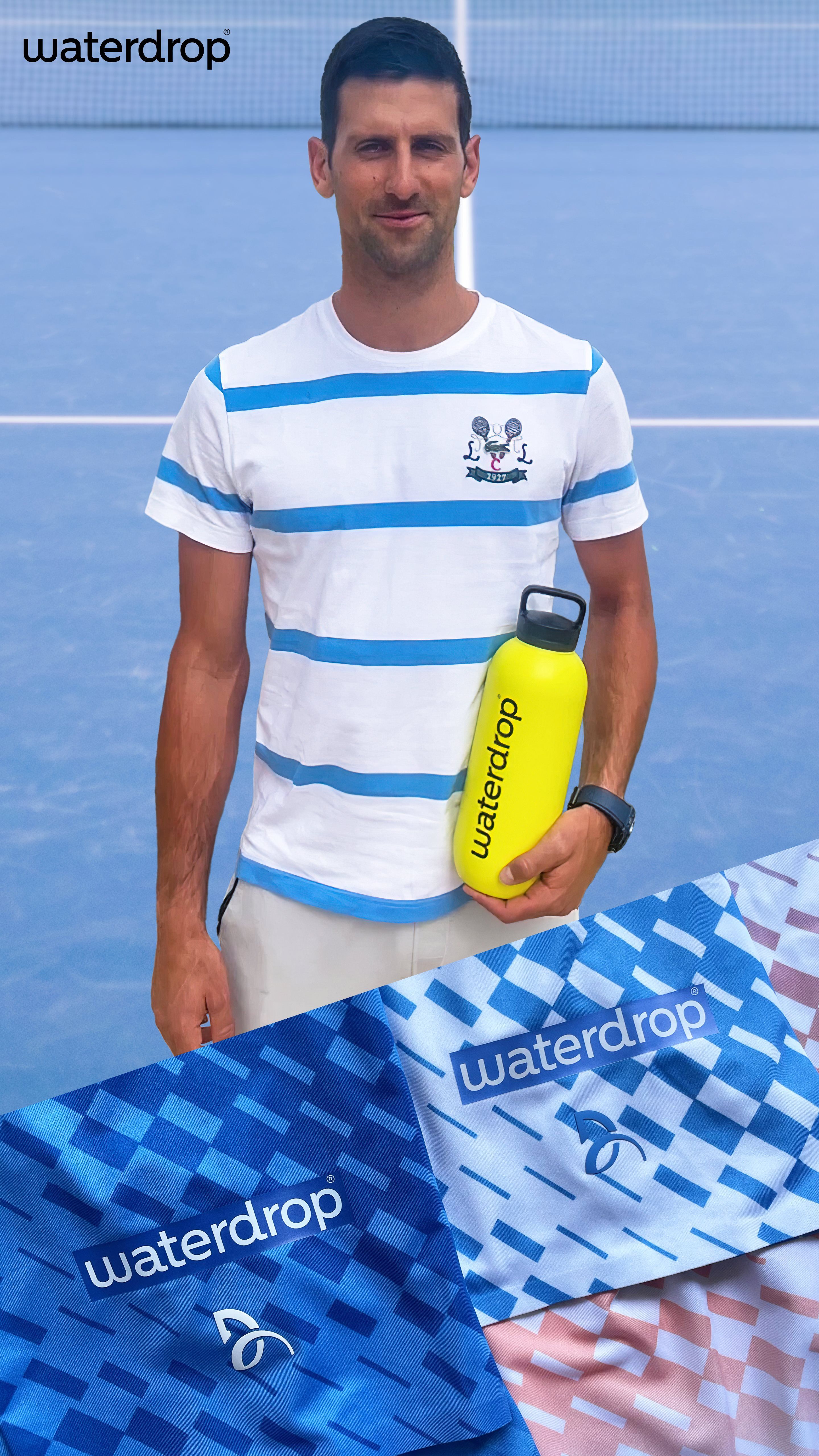 Photo libre de droits - Novak Djokovic x Waterdrop