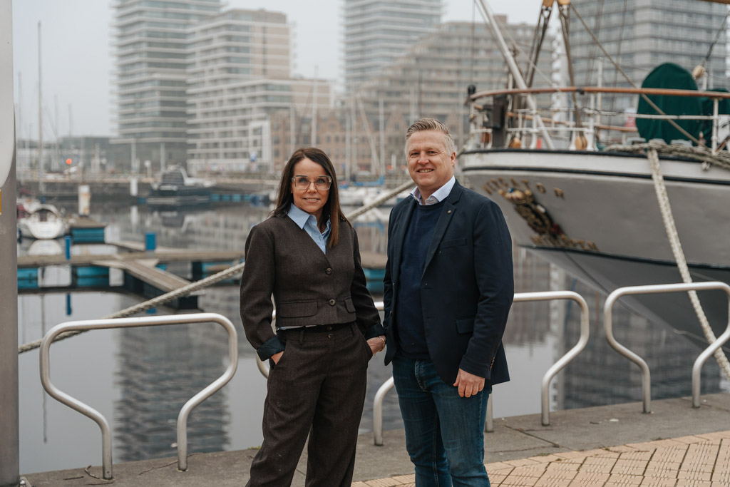 Katrien Baele van Immo Katrien en Dave Bracke, CEO van Altro Vastgoedgroep Katrien Baele van Immo Katrien en Dave Bracke, CEO van Altro Vastgoedgroep