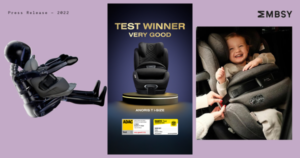 CYBEX Anoris T I-size, het eerste autostoeltje met ingebouwde airbag, is uitgeroepen tot veiligste autostoeltje aller tijden
