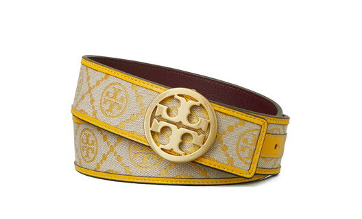 TB T MONOGRAM JACUQAR D BELT IN GOLDFINCH