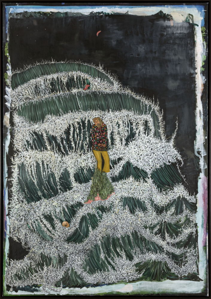 BRAM DEMUNTER, The Wild Onrush of the Waves, 2019 - 2021. Oil on canvas, 179 x 124,5 cm. Courtesy Tim Van Laere Gallery, Antwerp