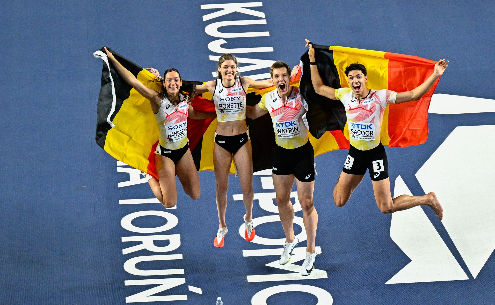 Belgium claim mixed relay gold at World Athletics Indoor Championships in Toruń
