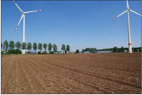 Fotosimulatie windturbines Nieuwland