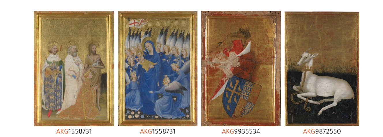 The four panels of the Wilton Diptyque ©National Gallery Global Limited / akg-images