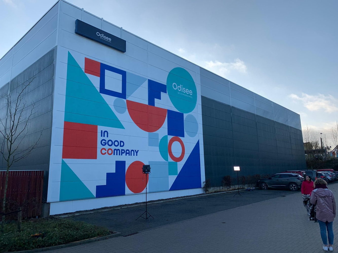De Odisee-mural op Campus Dilbeek.
