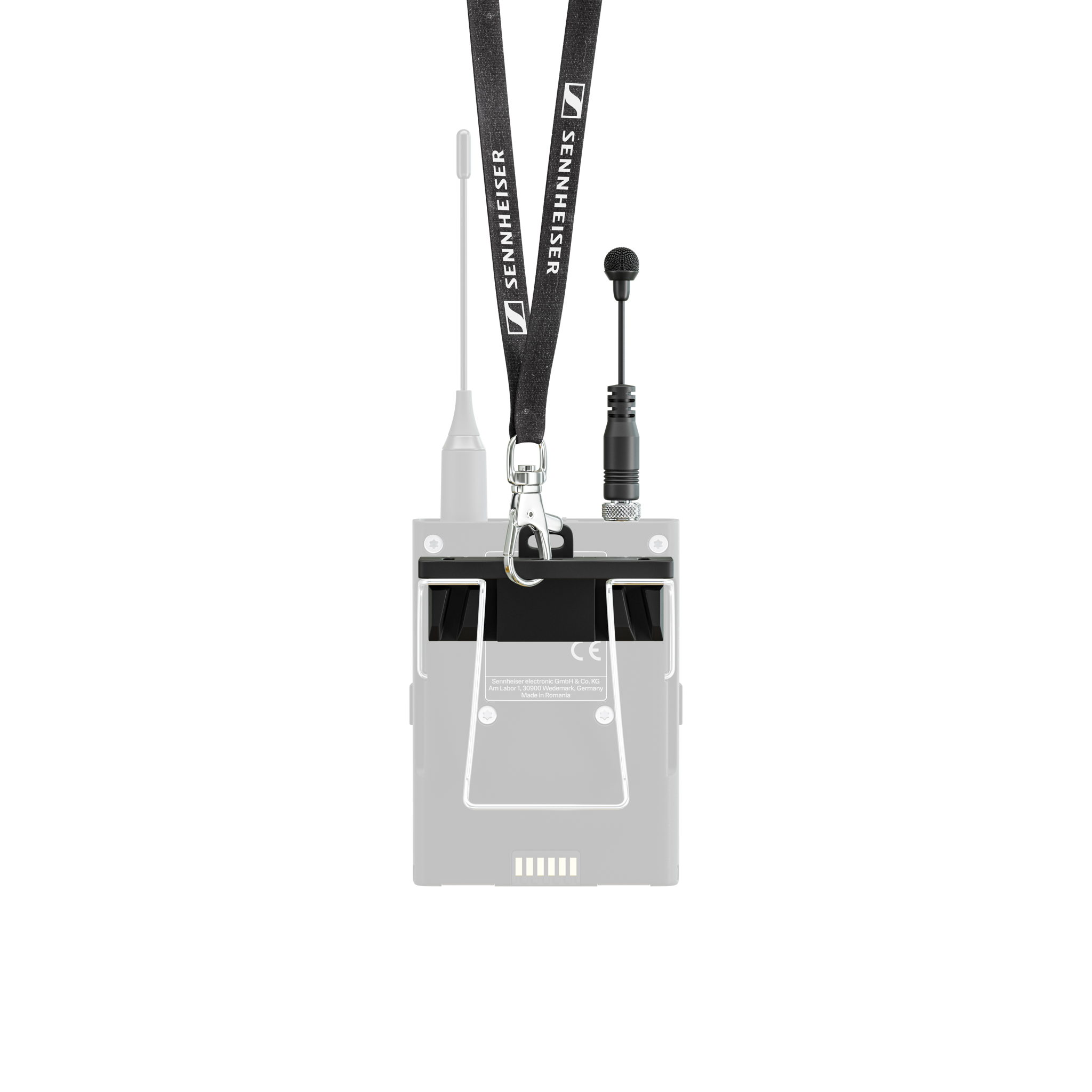 With MKE mini, mic-up for users gets as easy as putting on a lanyard with a conference badge. With MKE mini, mic-up for users gets as easy as putting on a lanyard with a conference badge.