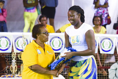 Nerissa Delpeshe of SVG the Best Mid Court Player and Best Attacking Player