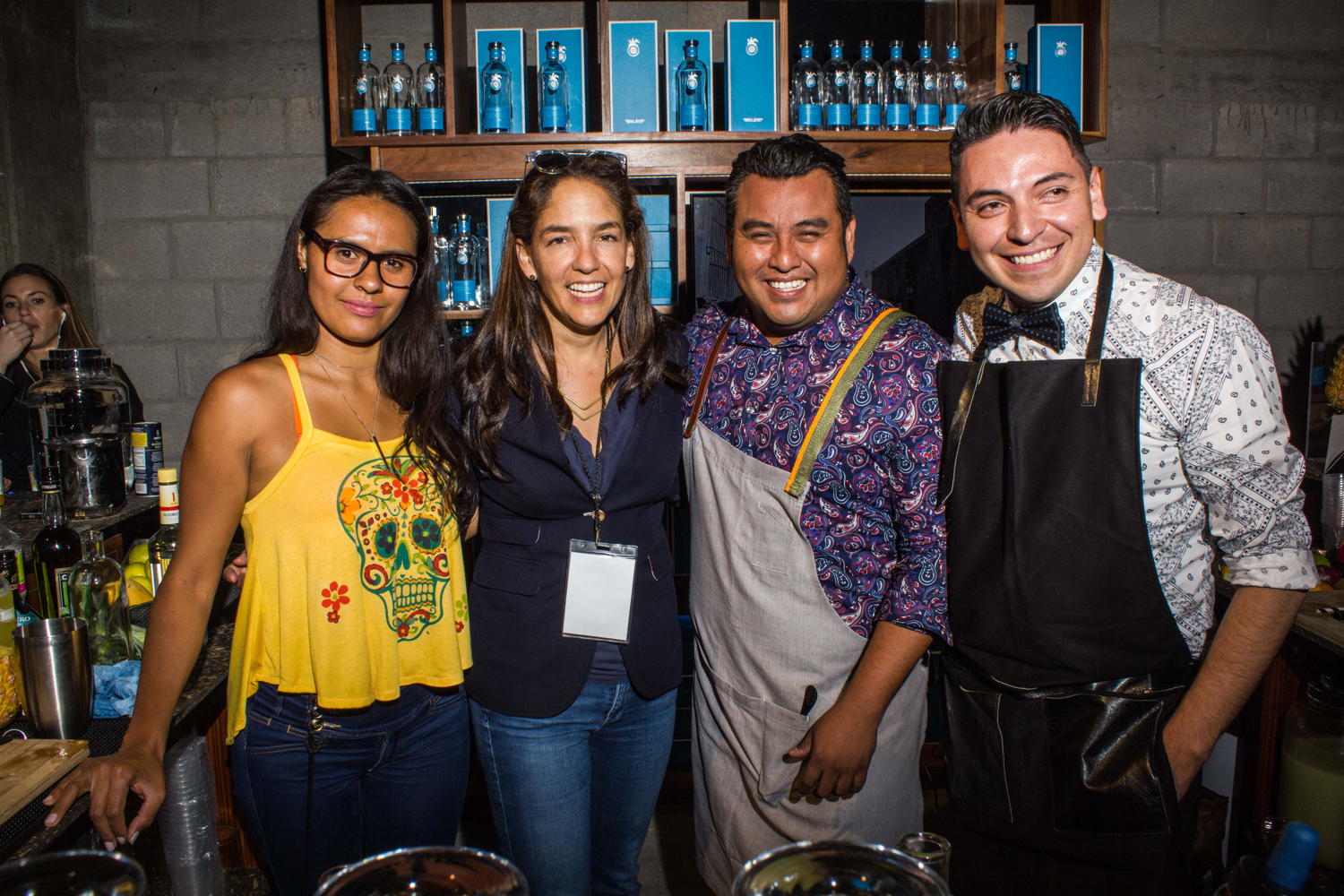Azanthy Dokins, Bertha González, Osvaldo Vázquez y Edgar Rueda