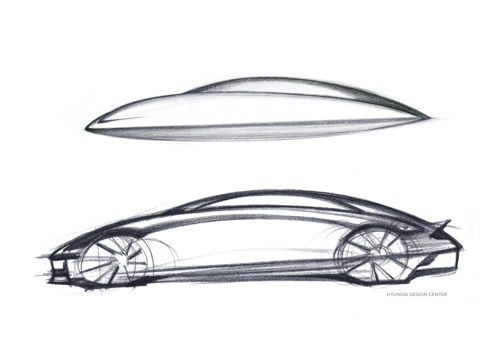 Le concept de la IONIQ 6 de Hyundai Motor dévoilé sous forme de d’esquisse