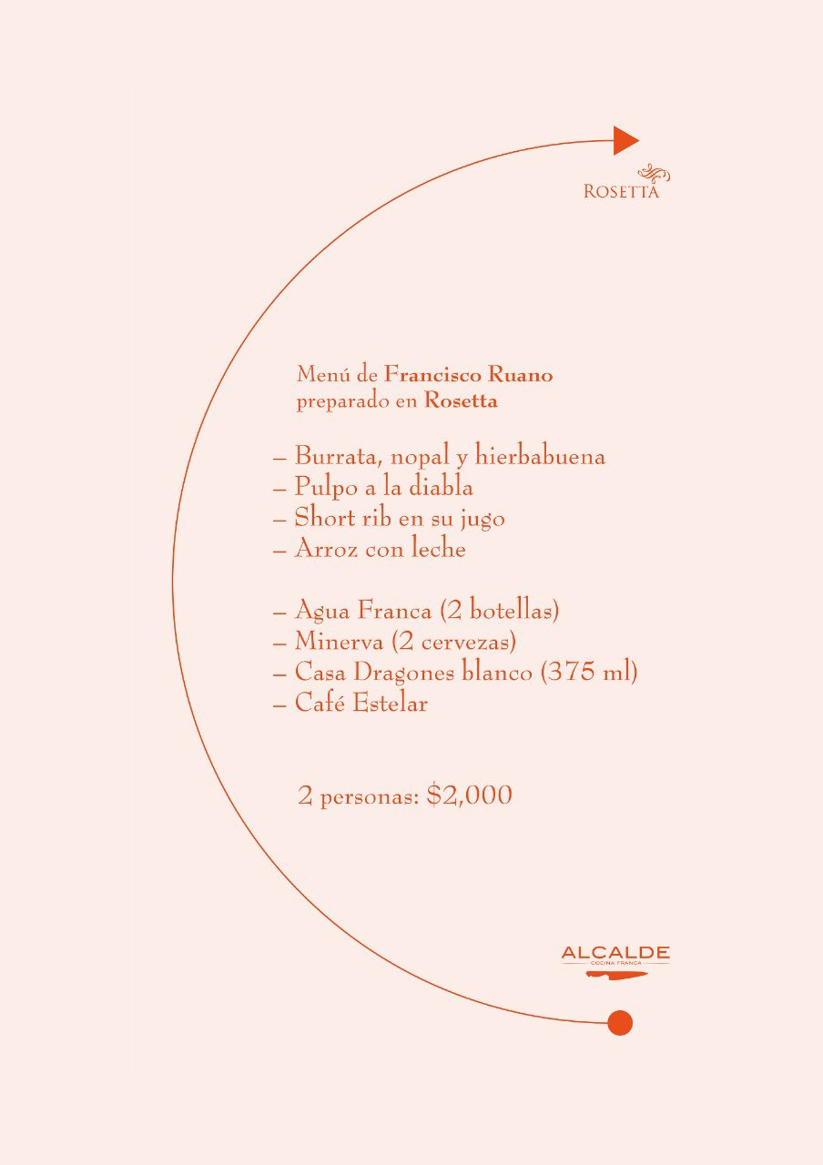 Menú de Alcalde por Paco Ruanas para Rosetta
