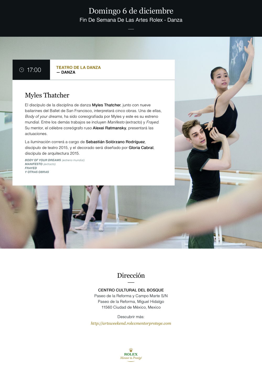 Presentación de Danza con Alexéi Ratmansky y Myles Thatcher