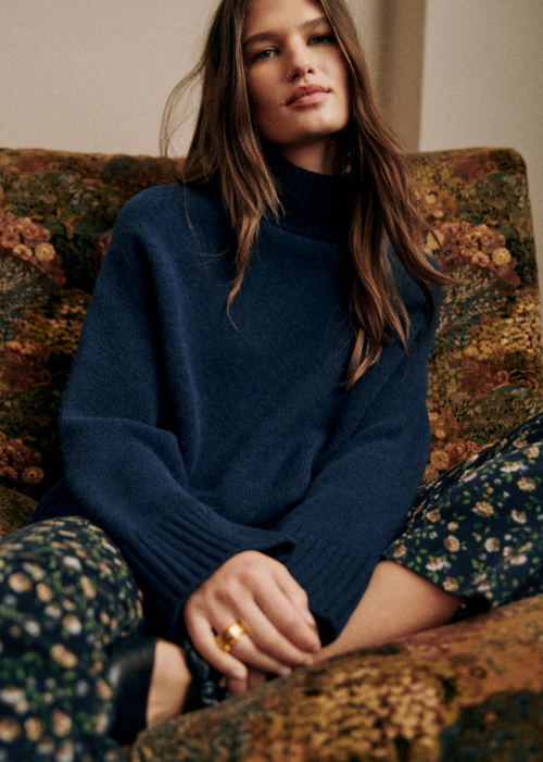 Sézane - Pull LAUREN marine 160€