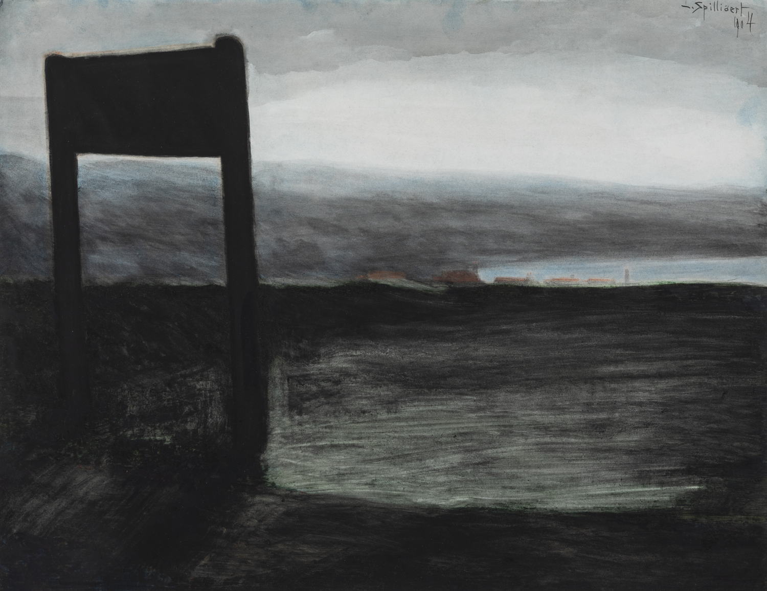 Léon Spilliaert, Landschap met bord, 1904. Foto Vincent Everarts