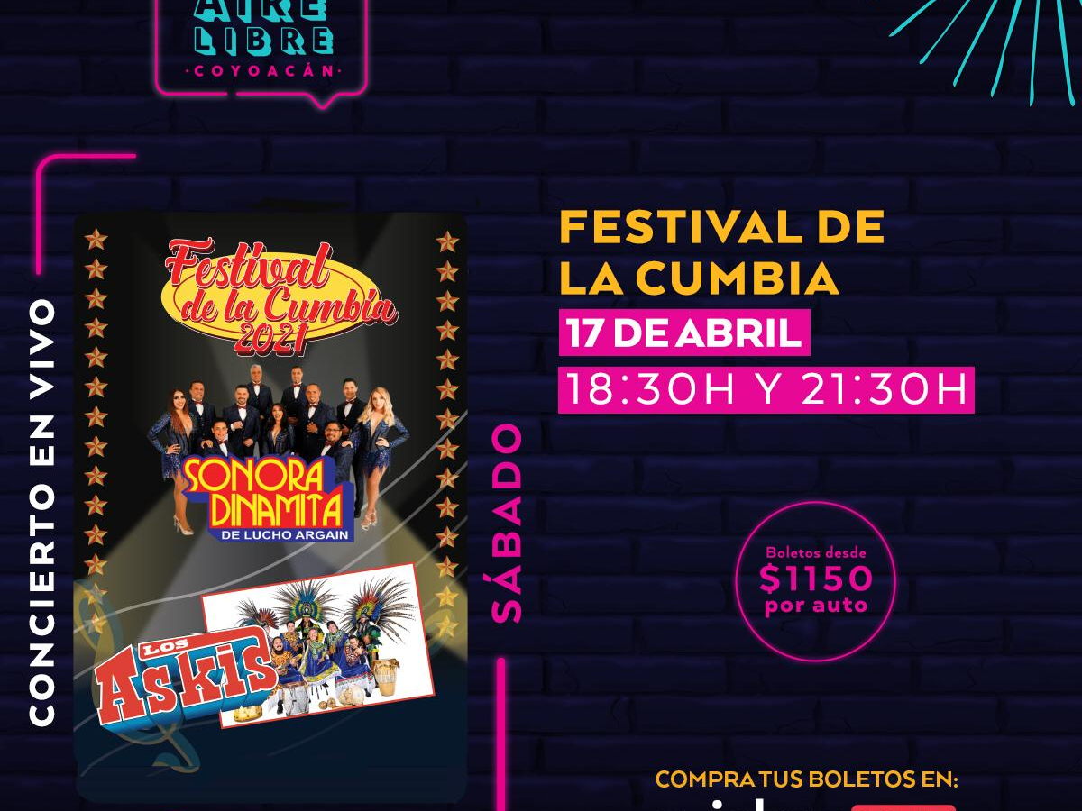 La nueva modalidad de conciertos en CDMX comienza con el Festival de la Cumbia 2021